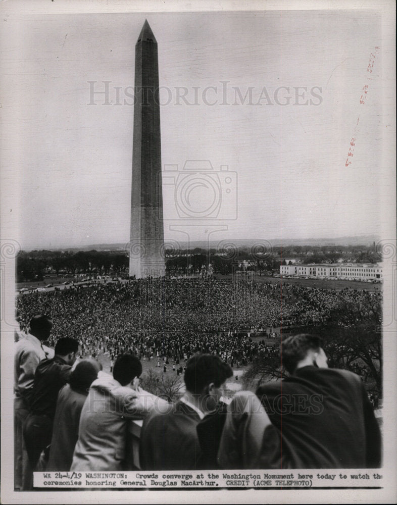 Press Photo Ceremonies Honoring General MacArthur - Historic Images