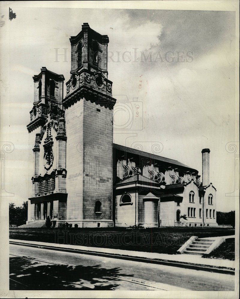 1930 Press Photo St. Cecilia's Cathedral Omaha Nebraska - Historic Images
