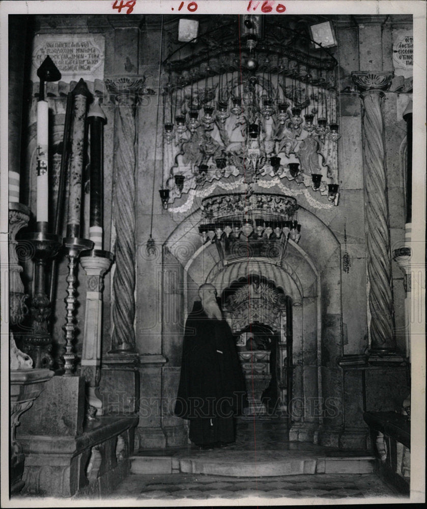 1955 Press Photo Entrance To The Holy Sepulchre - Historic Images