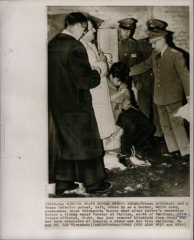 1963 Press Photo Jorge Valenzuela Torres Executed - Historic Images