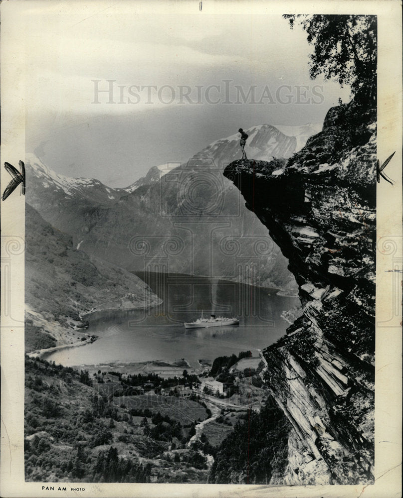 1964 Press Photo Geiranger Fjord Western Norway - Historic Images