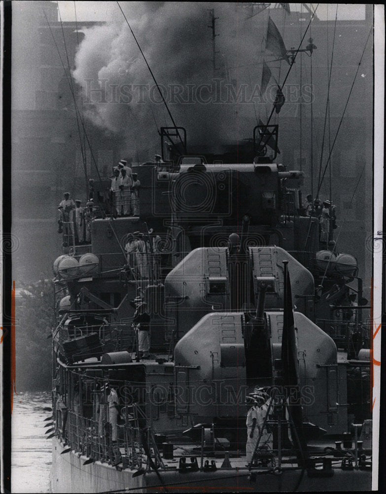 1970 Press Photo French Frigate Commandant Bourdais - Historic Images