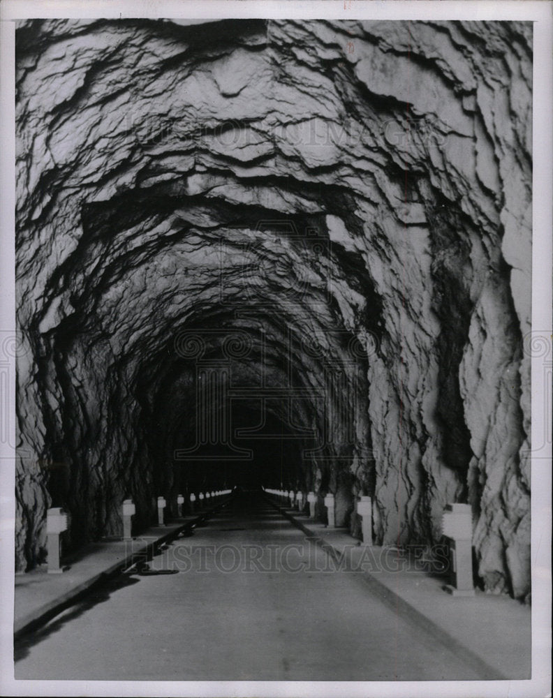 1955 Press Photo French Savoyan Alps Tunnel To Power - Historic Images