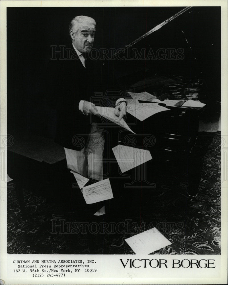 1981 Press Photo Victor Borge Actor Comedian Comedy - Historic Images