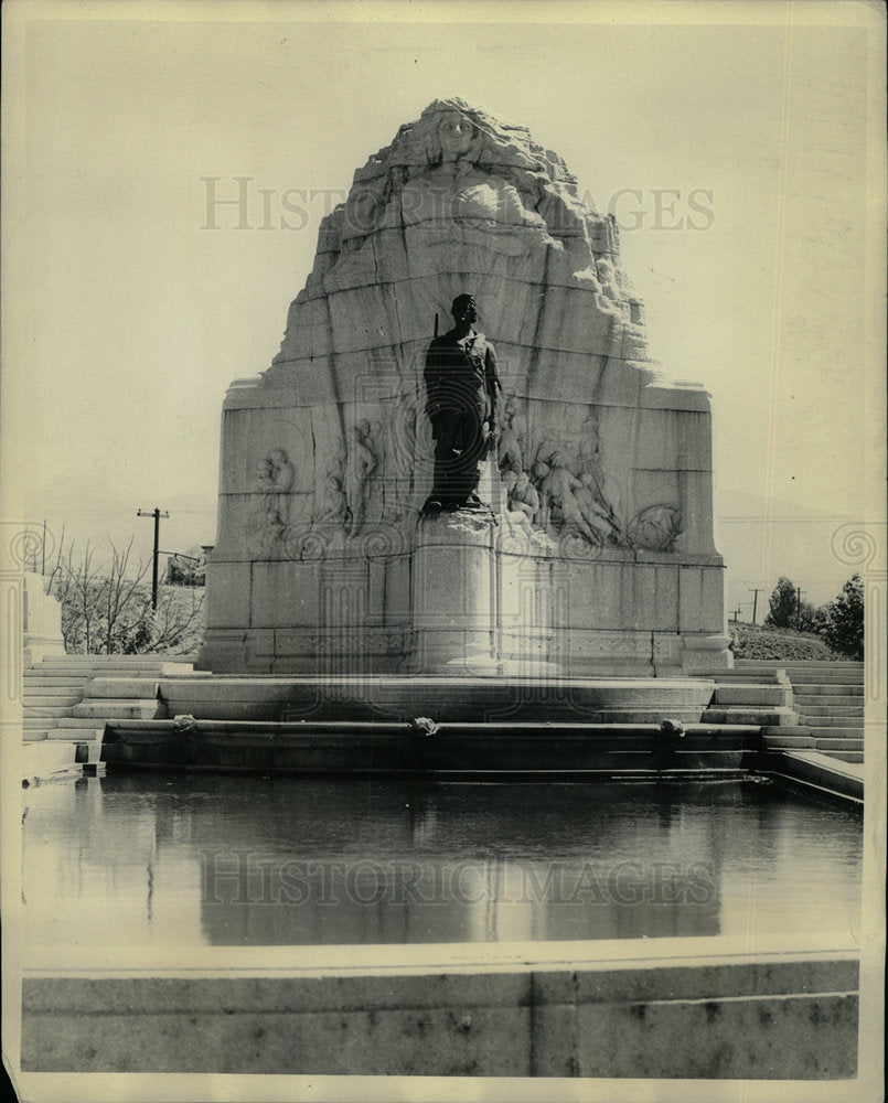 1963 Press Photo Mormon Battallion Monument Memorial - Historic Images