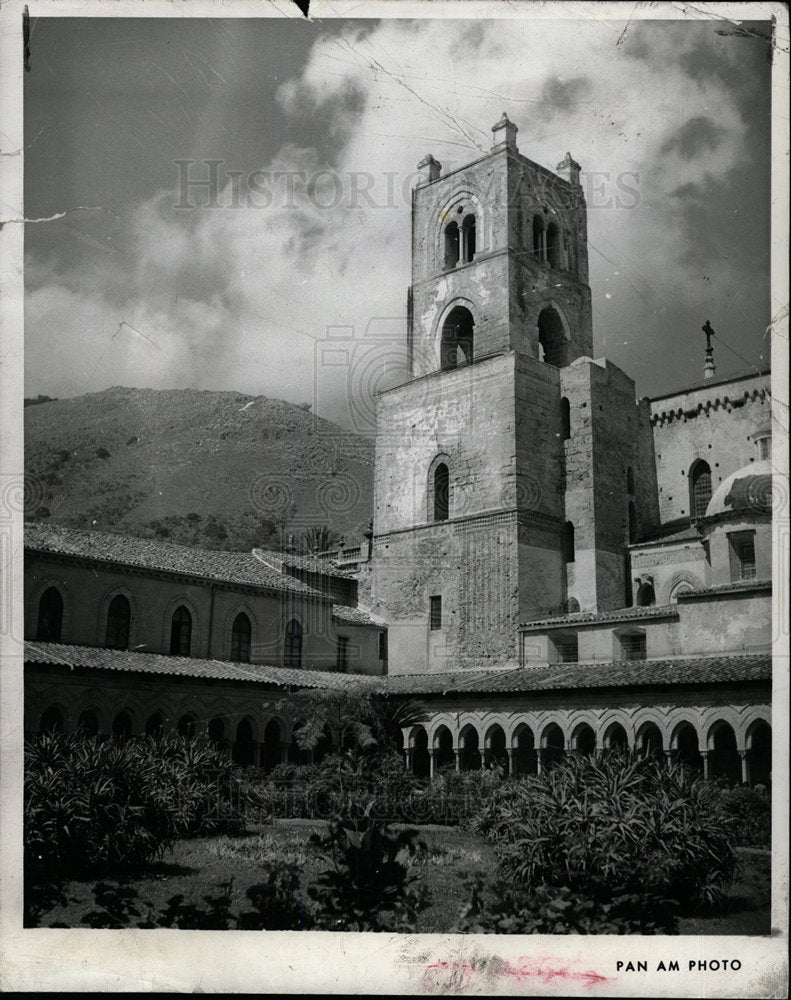 1960 Press Photo Cathedral Monreale/Sicily/Gold Mosaics - Historic Images