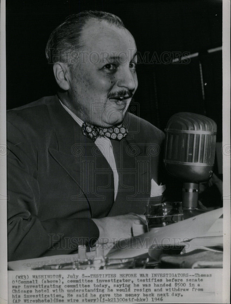 1946 Press Photo Committee Investigator Thomas O&#39;Connel - Historic Images