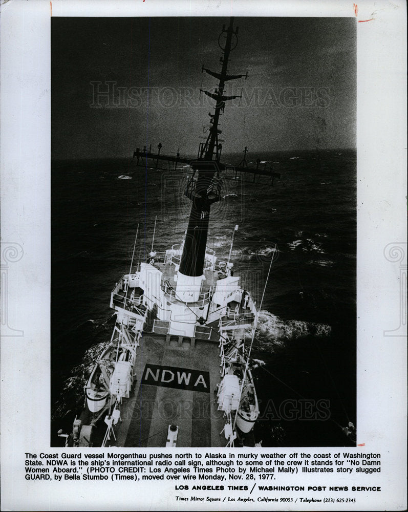 1977 Press Photo Morgenthau Coast Guard Vessel NDWA - Historic Images