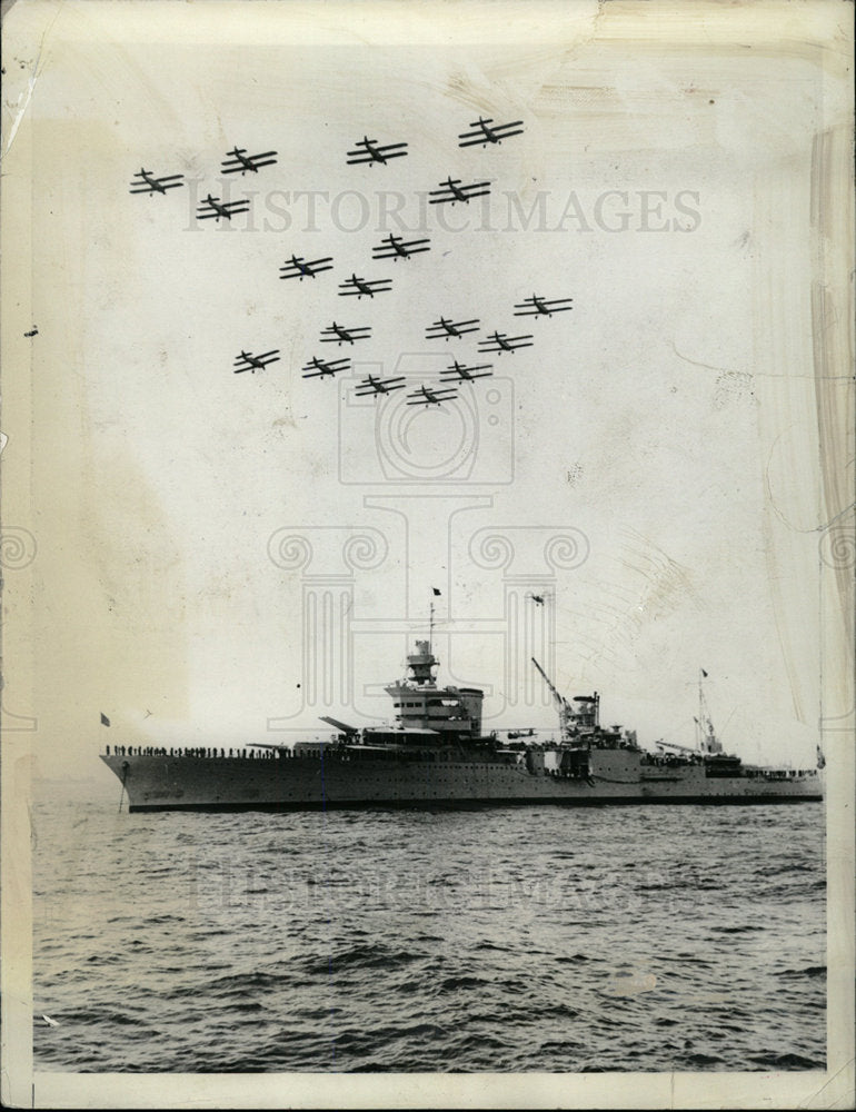 1934 Press Photo Birdmen President Roosevelt Naval - Historic Images