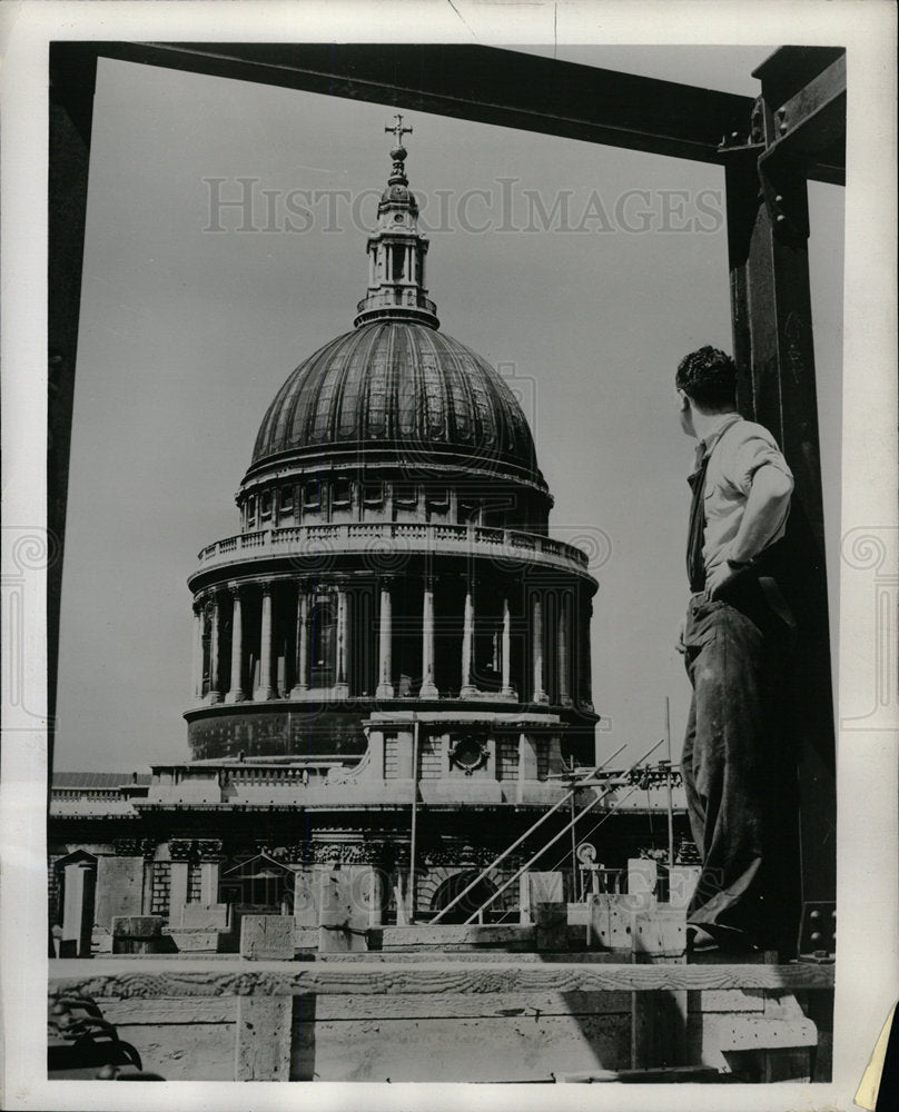 1956 Press Photo St. Paul&#39;s Cathedral/London - Historic Images