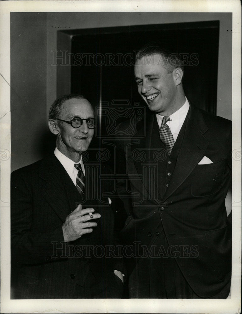 1938 Press Photo Elliot Roosevelt Frank Moninch Willard - Historic Images