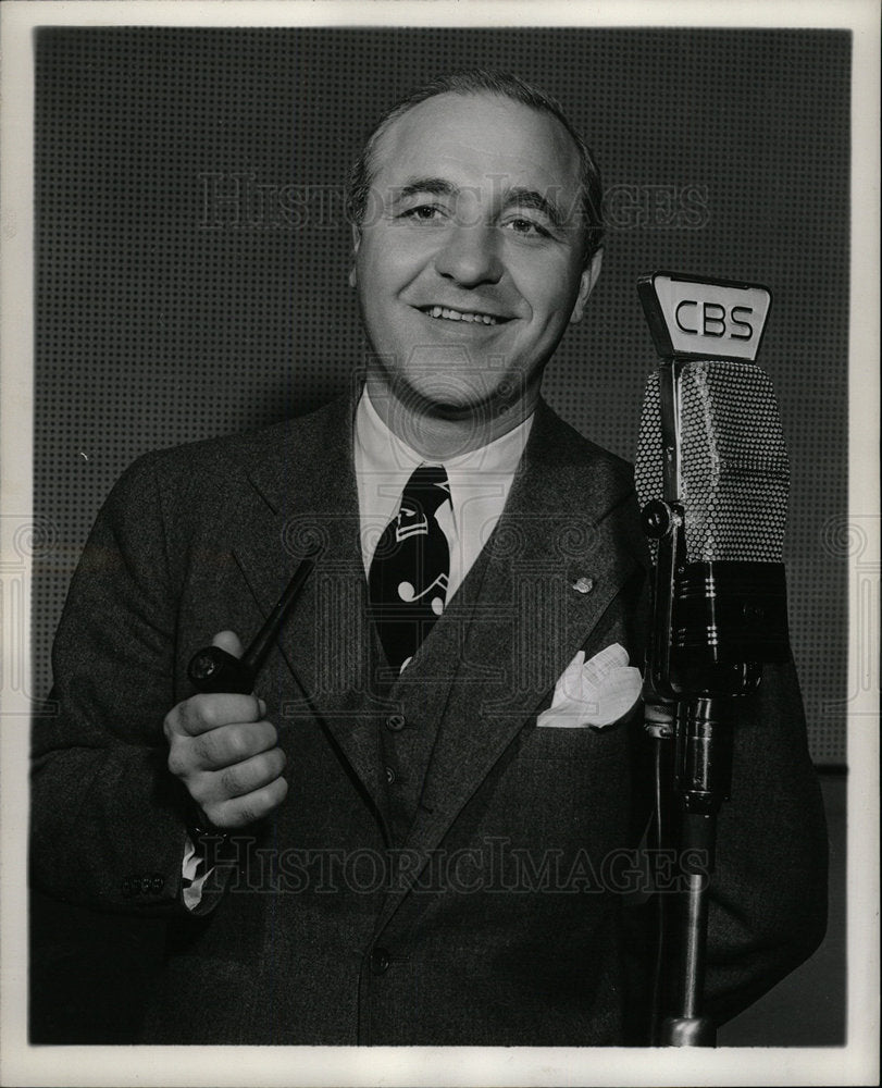 1946 Press Photo Jimmy Durante Garry Moore Radio CBS - Historic Images