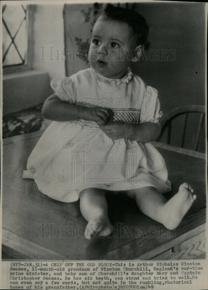 1949 Press Photo Arthur Nicholas Winston England Mary - Historic Images