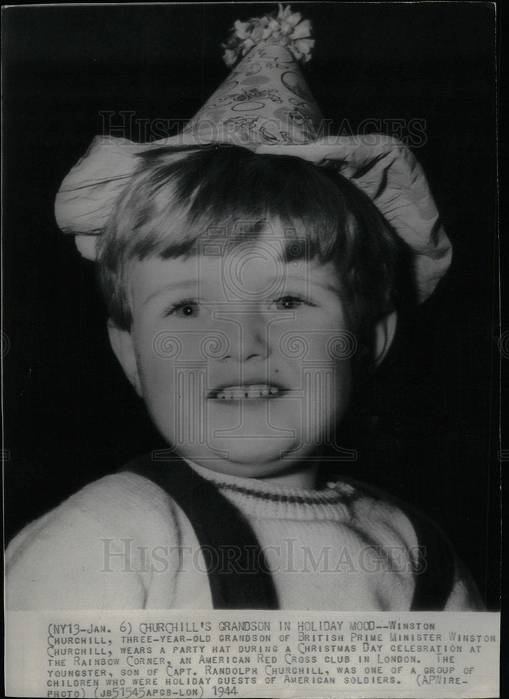 1944 Press Photo Winston Churchill Grandson British - Historic Images