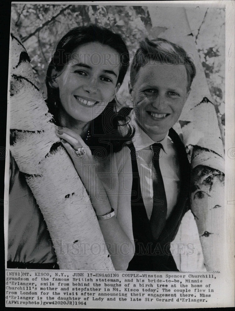 1964 Press Photo Winston Spencer Churchill &amp; Minnie` - Historic Images