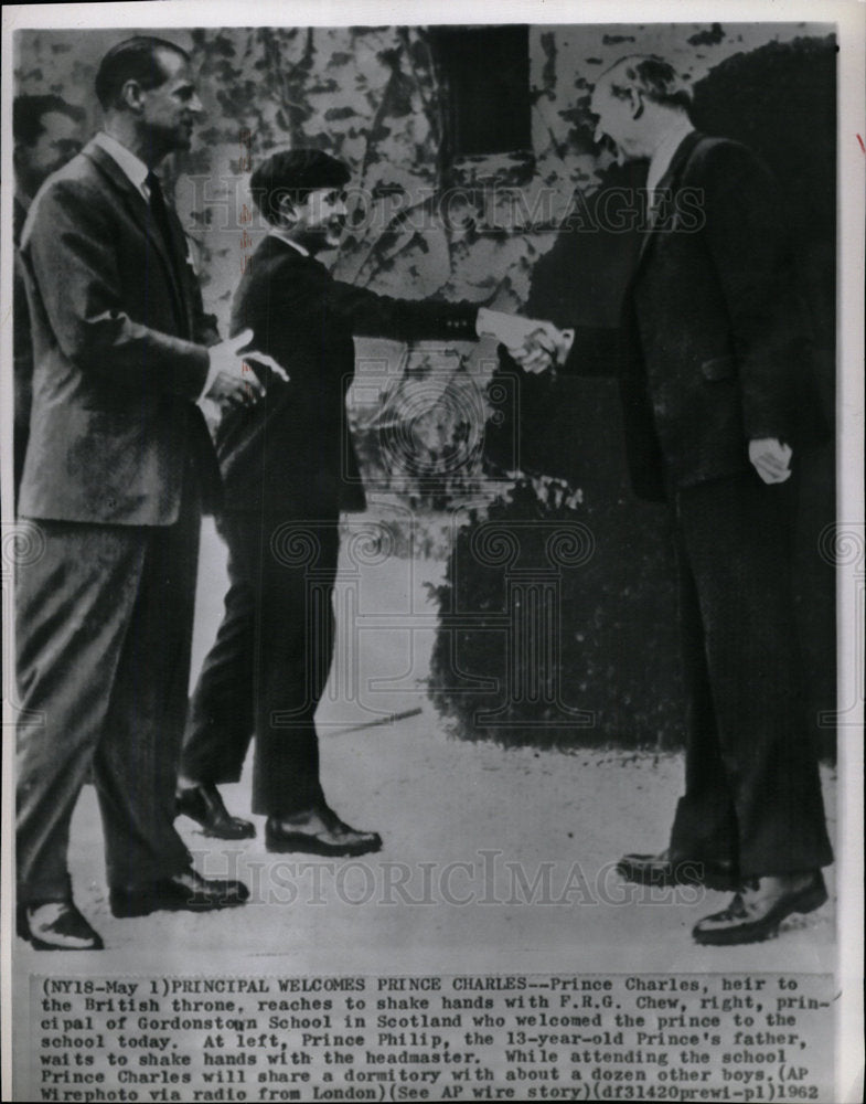 1962 Press Photo Prince Charles British Throne  School - Historic Images