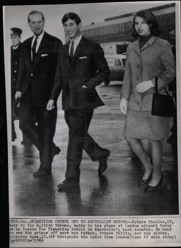 1966 Press Photo Prince Charles Philip Princess Anne - Historic Images