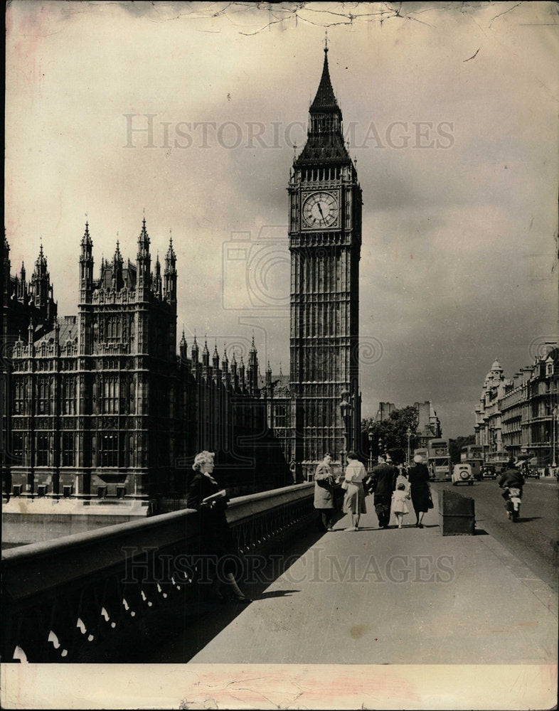 1953 Press Photo Big Ben Great Bell Clock London - Historic Images