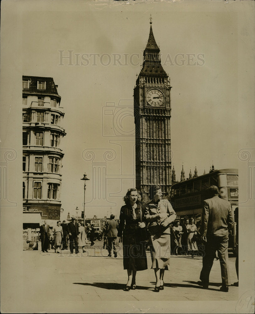 1950 Press Photo Big Ben Clock Palace Westminster - Historic Images