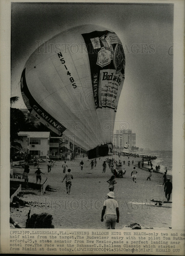 1974 Press Photo Budweiser U.S. Balloon Classic Race - Historic Images