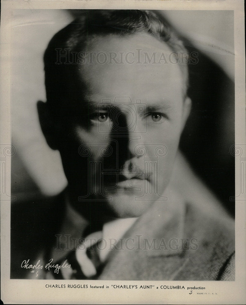 1931 Press Photo Charlie Ruggles American Comic Actor - Historic Images