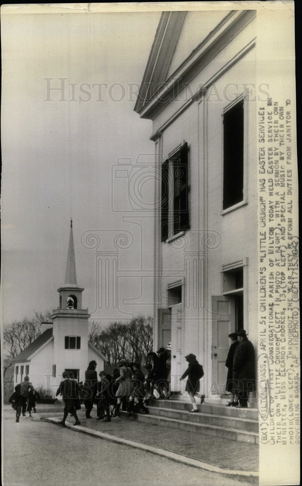 1942 Press Photo First Congregational Parish Milton - Historic Images