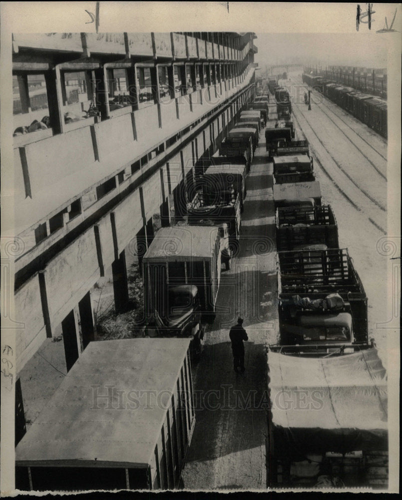 1946 Press Photo St. Paul Minnesota Pigs Market Traffic - Historic Images