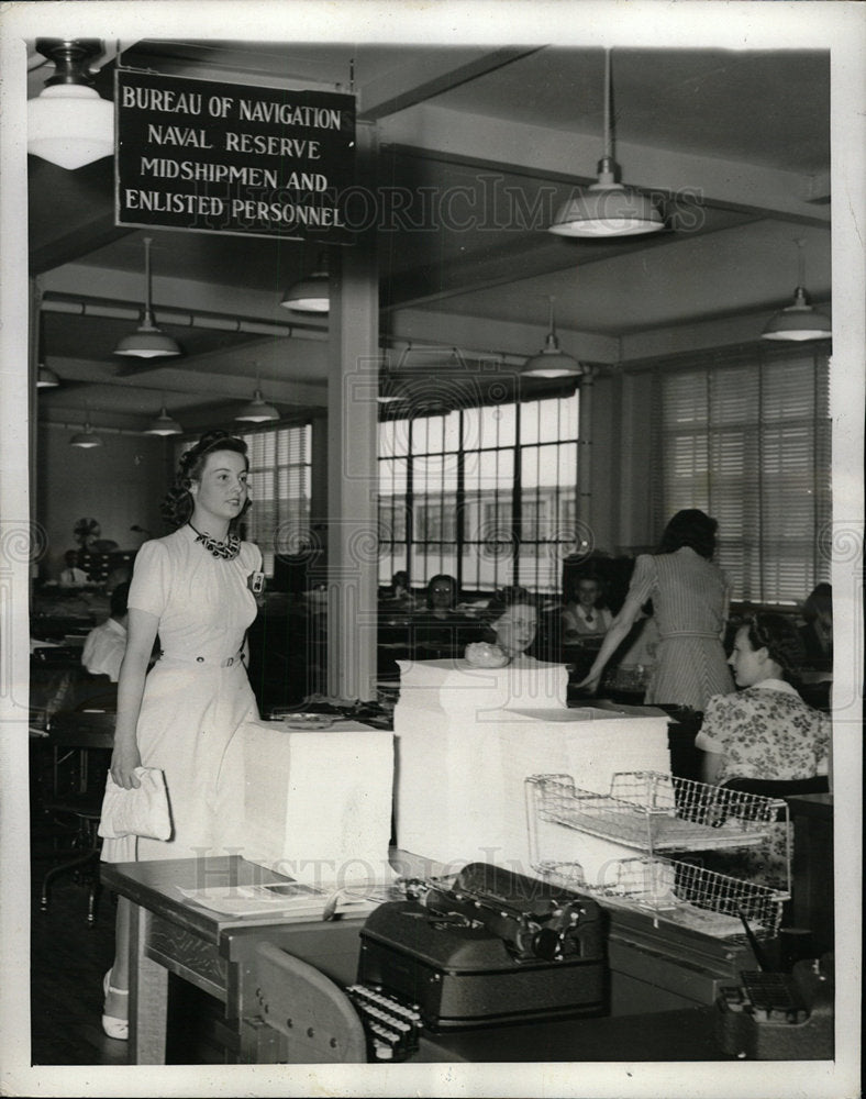 1941 Press Photo Navigation Bureau Reserve Division - Historic Images