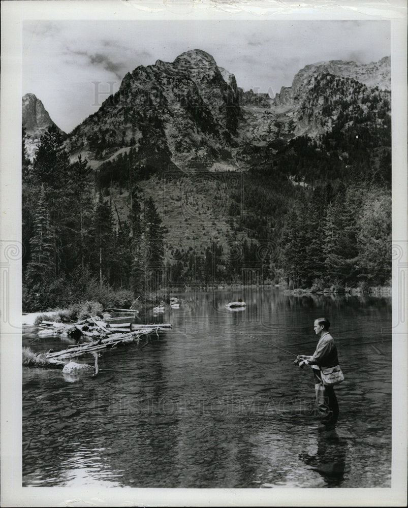 Press Photo Grand Teton National Park Fishing Spot Mich - Historic Images