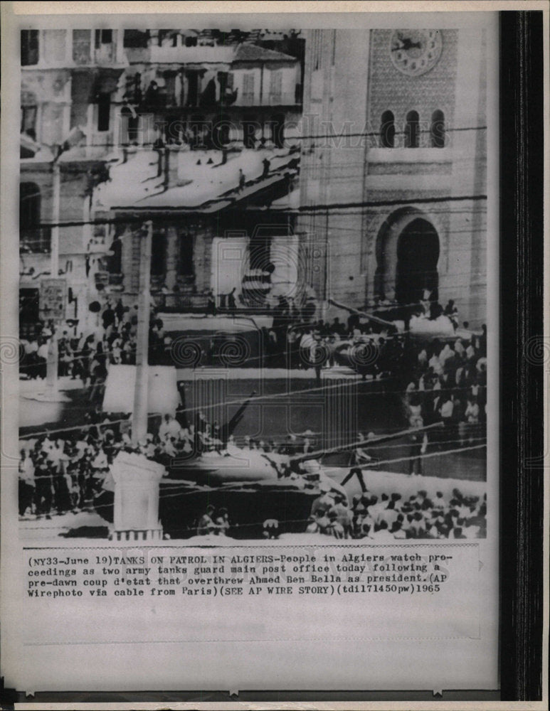 1965 Press Photo Algeria  Ben Bella President Army - Historic Images