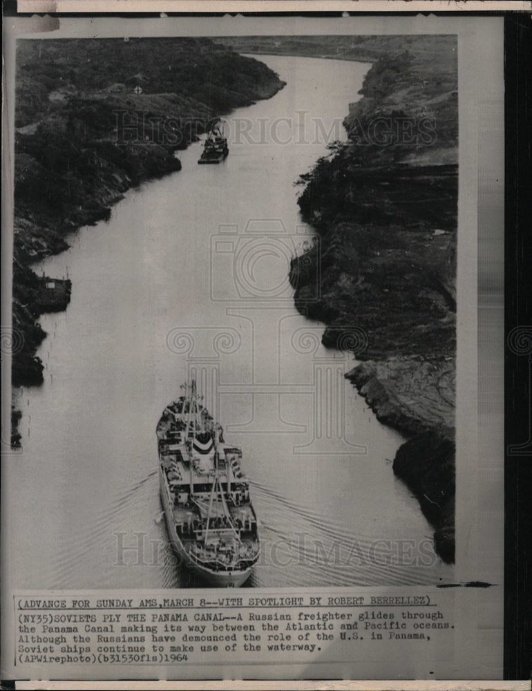 1964 Press Photo Panama Canal - Historic Images