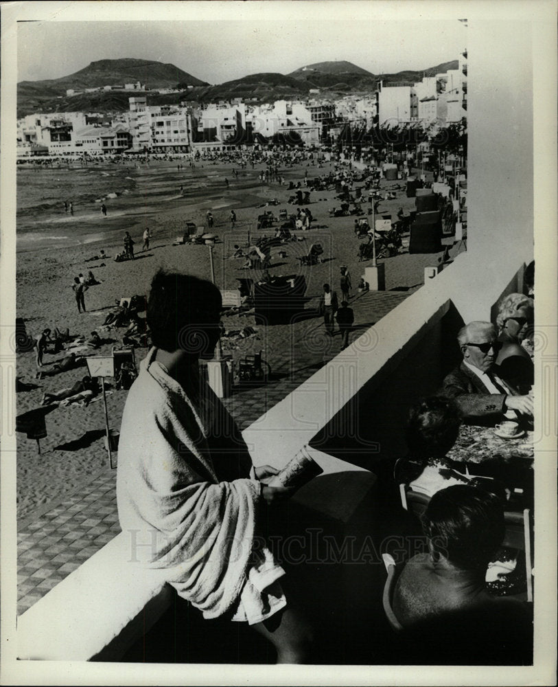 1966 Press Photo  Las Palmas Spain Canary Island Beach - Historic Images