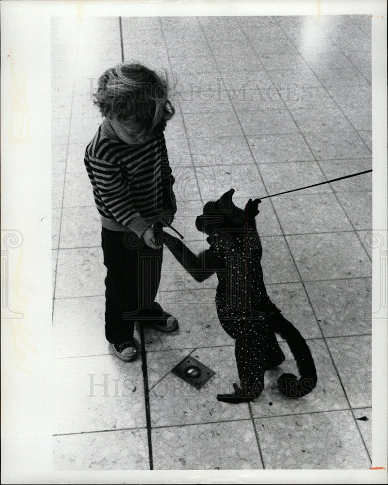 1974 Press Photo Making Monkey Music Jow Lopez - Historic Images