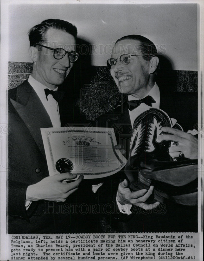 1959 Press Photo Belgian King Baudoin, Charles Beard - Historic Images