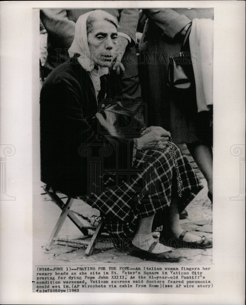 1963 Press Photo Pope John XXIII St Peter Square - Historic Images