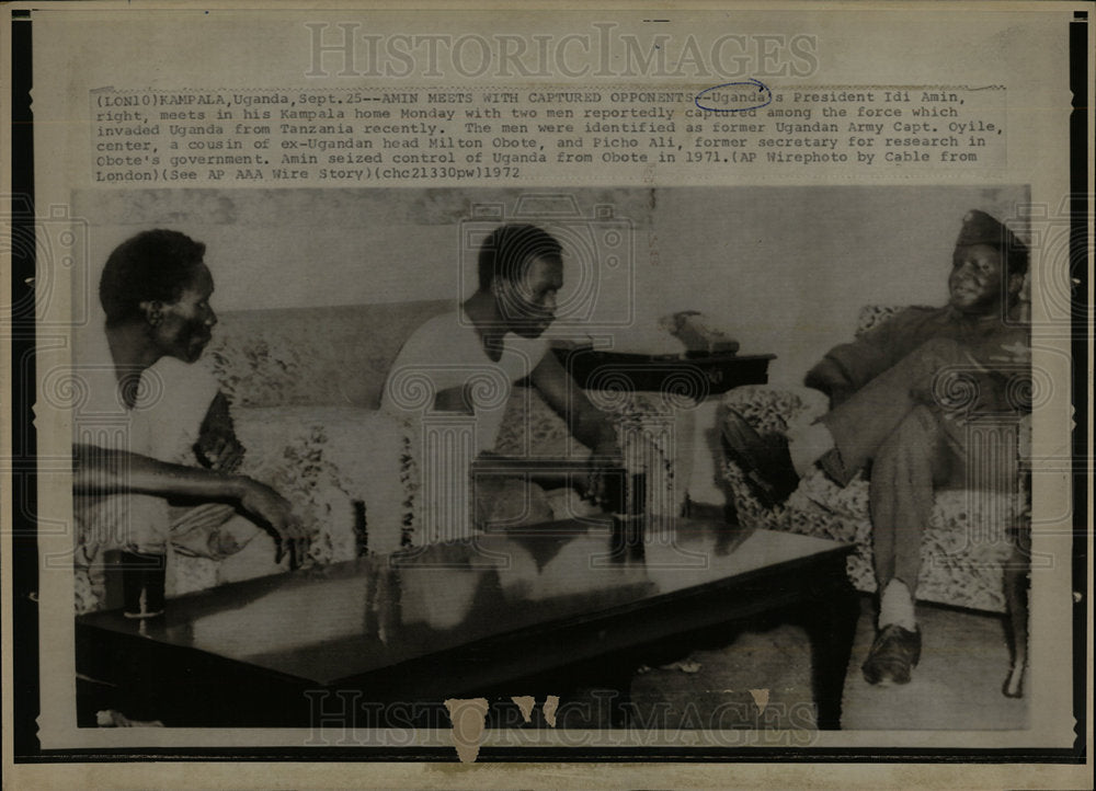 1972 Press Photo Ugandan President Idi Amin - Historic Images