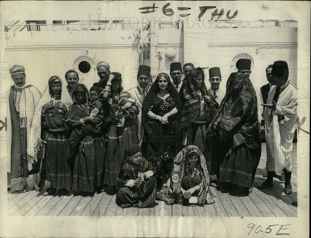 1934 Press Photo Tunisian Village Fair SS Ile De France - Historic Images