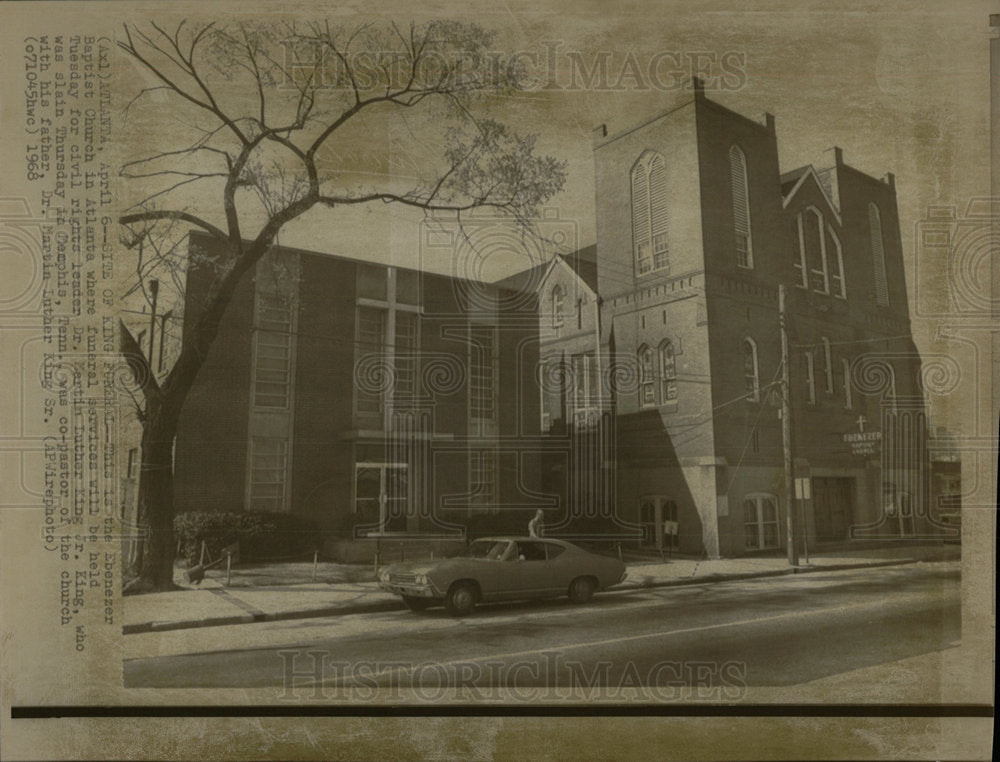 1968 Press Photo Ebenezer Church Atlanta Georgia - Historic Images