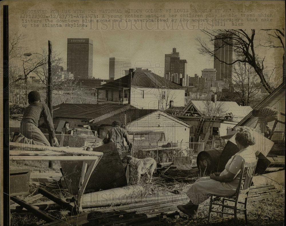 1971 Press Photo Slum Area Atlanta Georgia - Historic Images