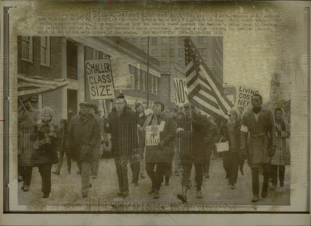 1970 Press Photo Gary Indiana Teacher Strike - Historic Images