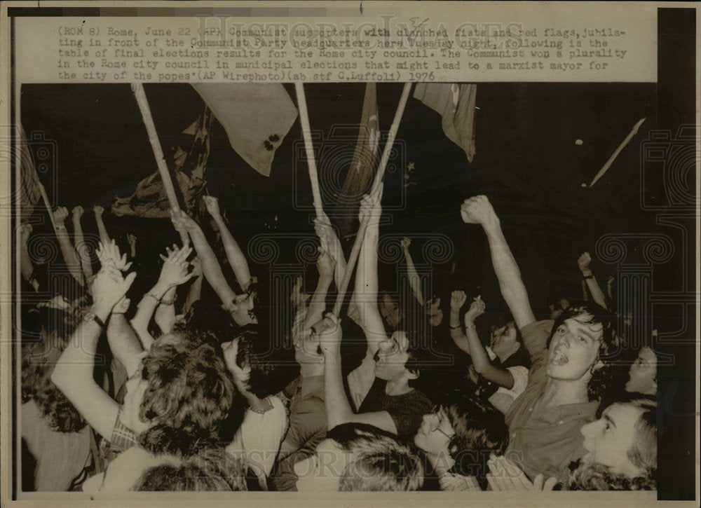 1976 Press Photo Italian Communists - Historic Images