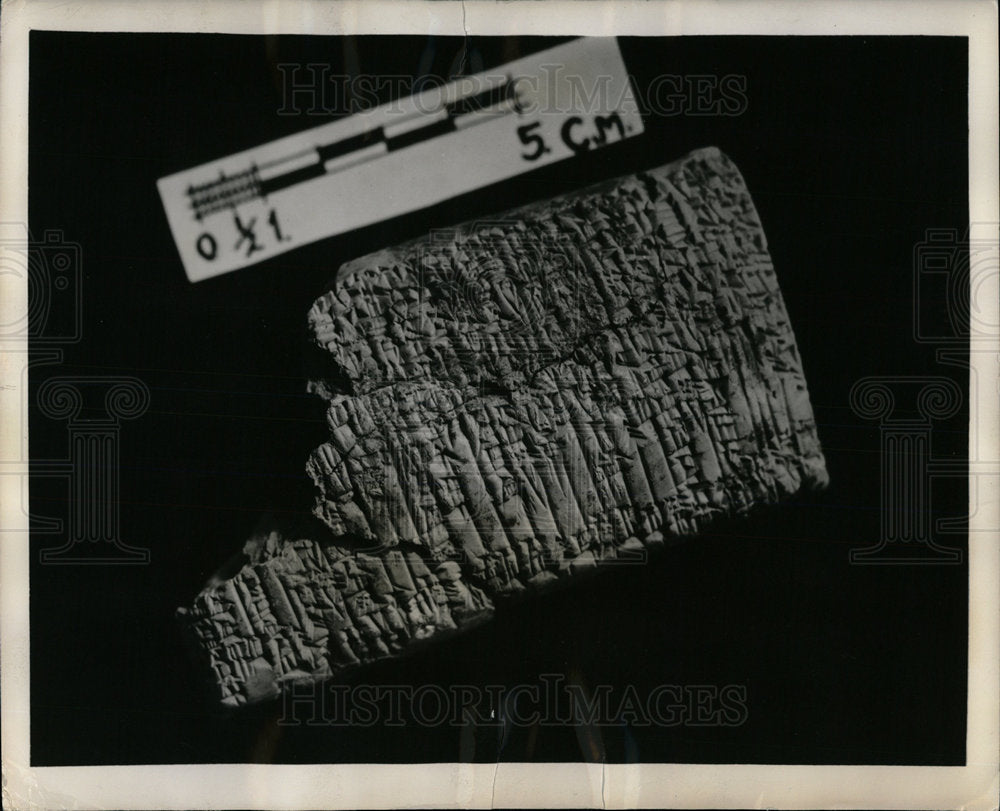 1950 Press Photo Clay Tablet 4000 Years Ago Nippur - Historic Images