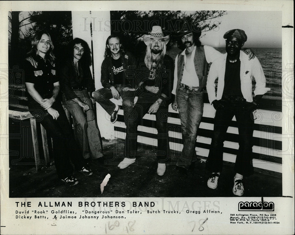 1940 Press Photo Allman Brothers Band Rock Band - Historic Images