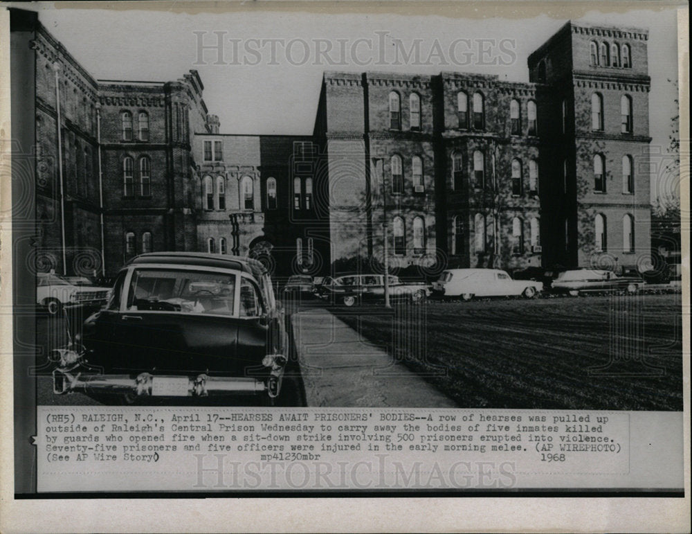 1968 Press Photo Raleigh Central Prison Inmates Killed - Historic Images