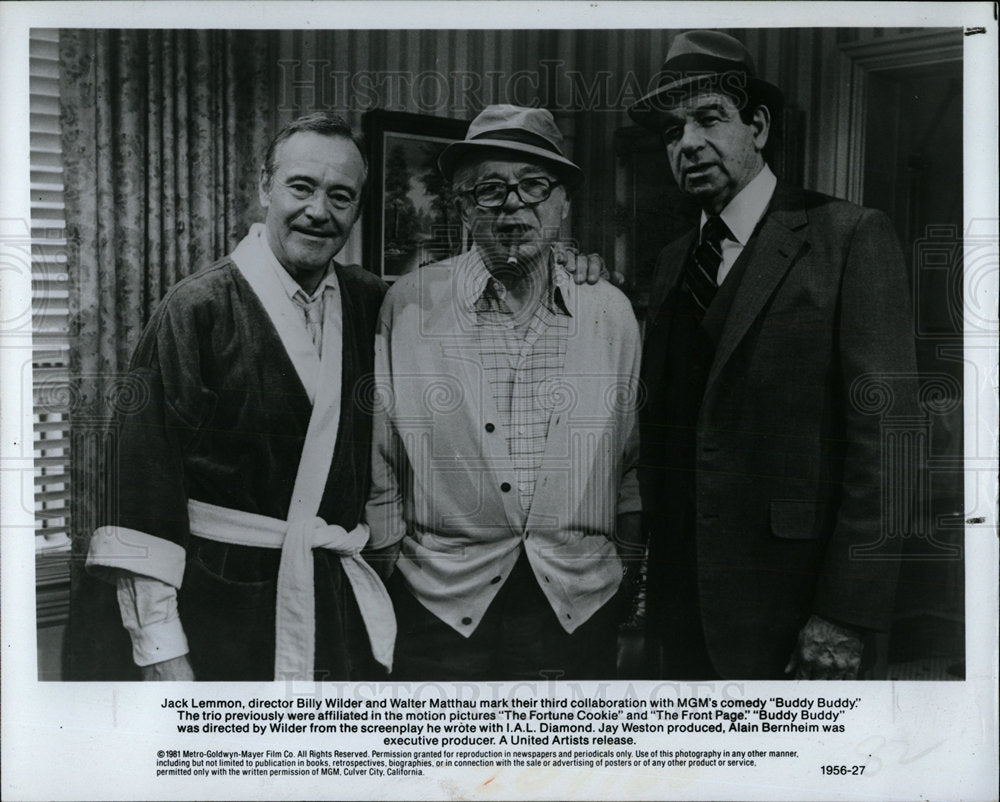 1981 Press Photo Jack Lemmon and Walter Matthau - Historic Images