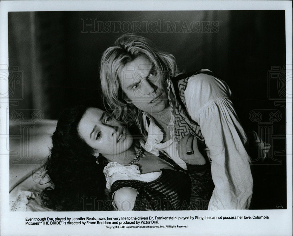 1985 Press Photo Jennifer Beals Frankenstein The Bride - Historic Images