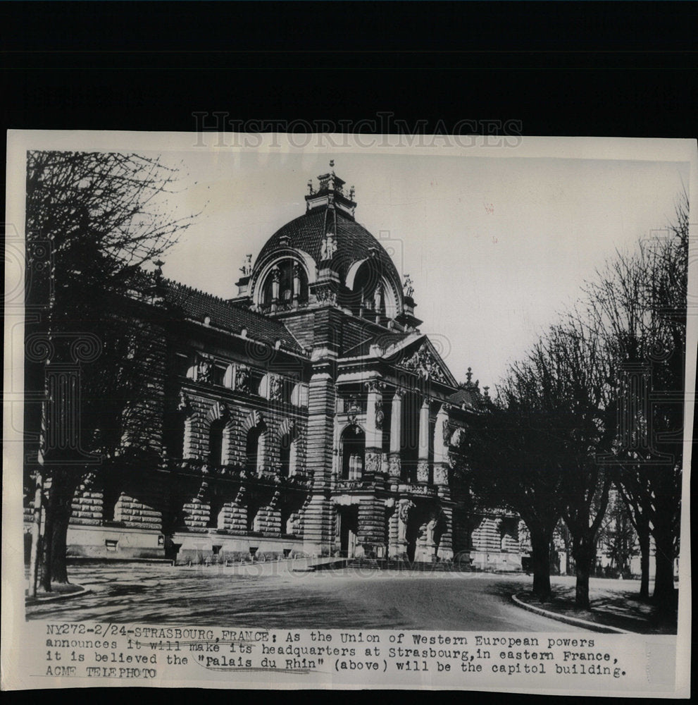 1924 Press Photo Palais Du Rhin Strasbourg France - Historic Images