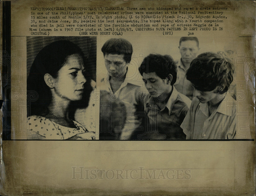 1972 Convicted Men Maggie De La Riva Case - Historic Images
