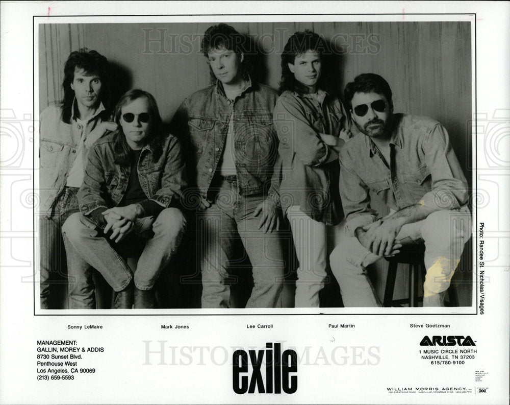 1992 Press Photo Musical Group Exile Promotional Shot - Historic Images