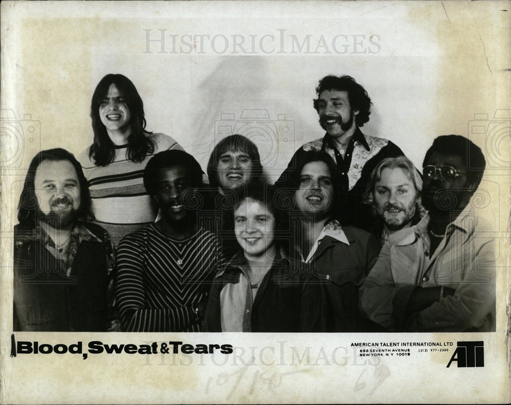 1977 Press Photo Blood Sweat Tears American Music Group - Historic Images